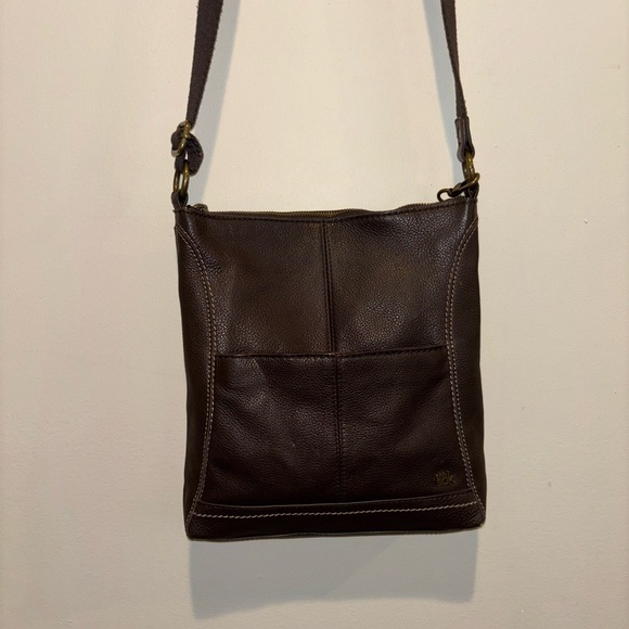The Sak Lucia Brown Leather Crossbody Bag With Zipper - Picture 4 of 14